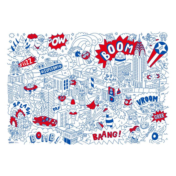 Giant Colouring-in Poster - Superhero- Product image n°2