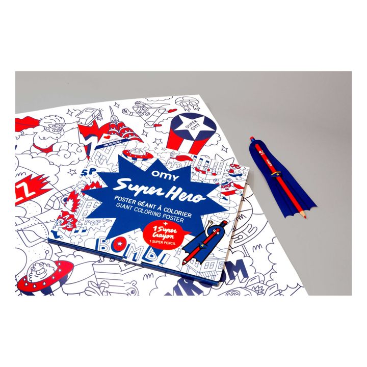 Giant Colouring-in Poster - Superhero- Product image n°6