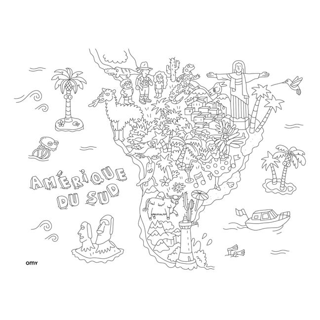 Atlas Colouring-in Place Mats - Set of 18