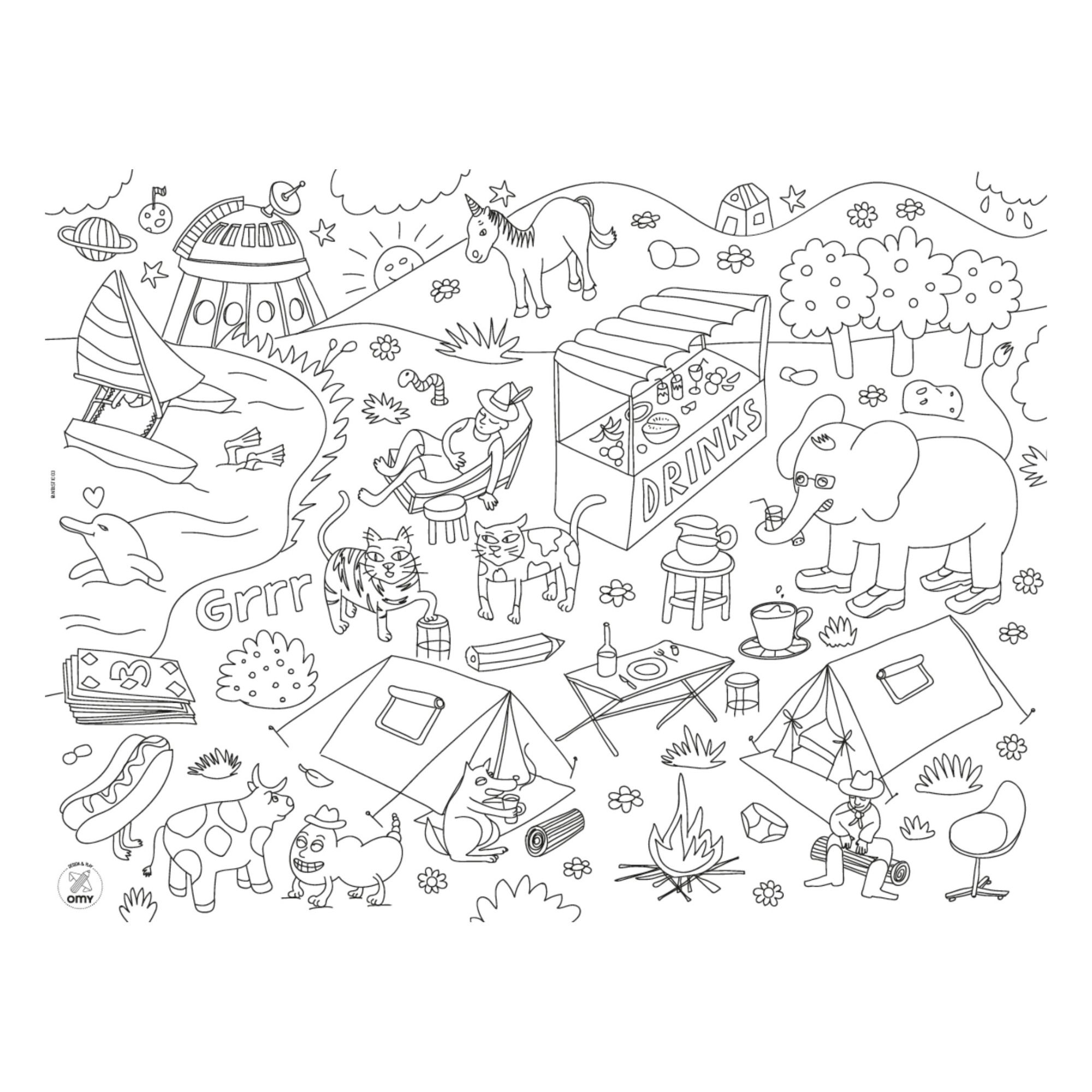 Blocs et carnets de dessin Cuisine & Maison multicolore OMY