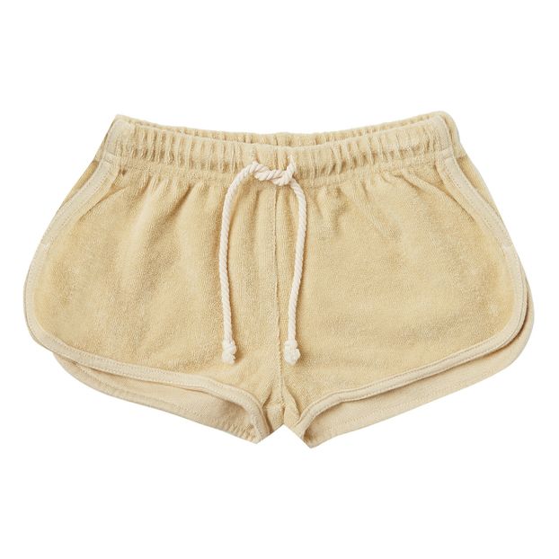 Short Terry Eponge Jaune Rylee Cru Mode Bebe Enfant