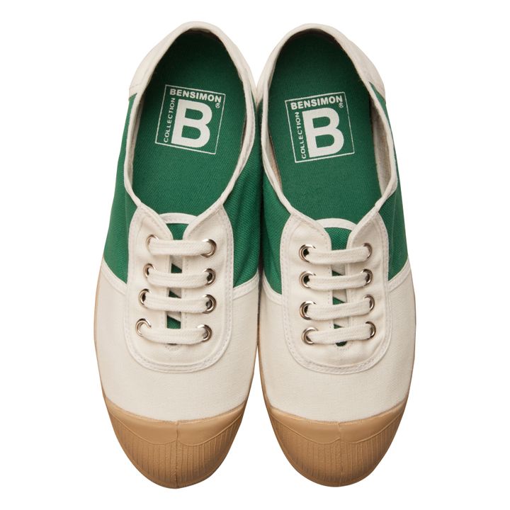 ***NEW*** Bensimon Tennis Shoes green Lace-Up Canvas 