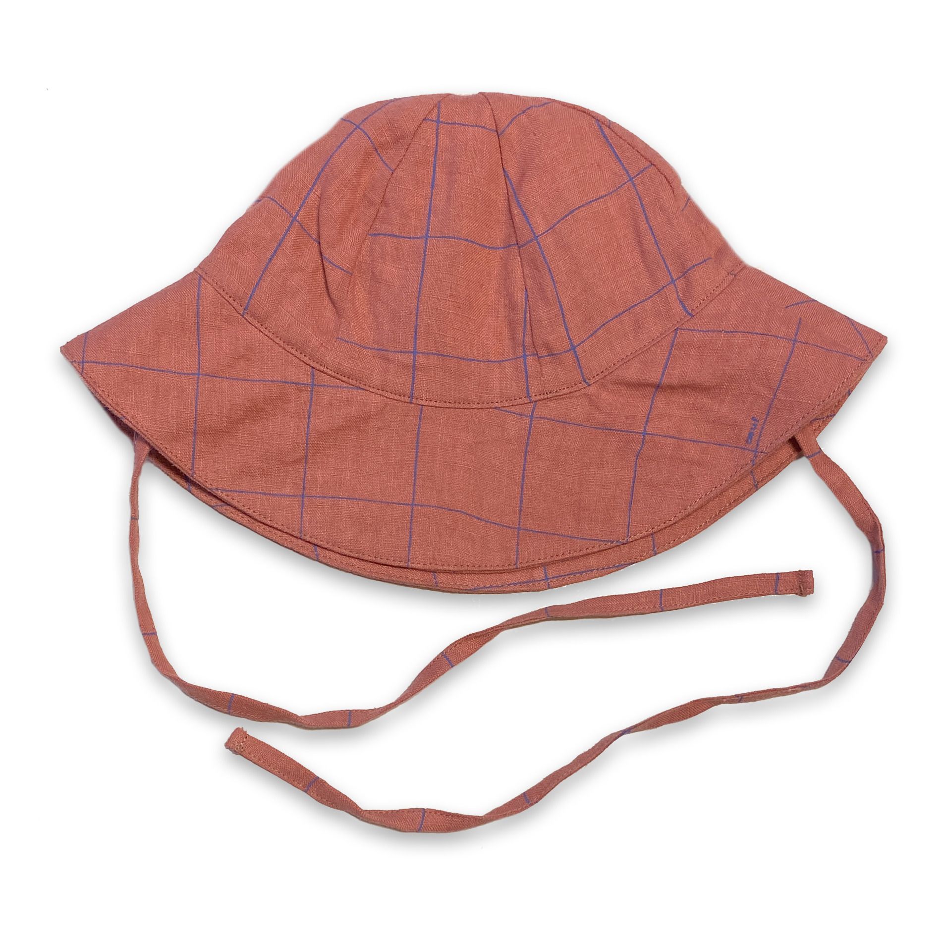 Oeuf NYC - Chapeau Carreaux Lin - Fille - Rose