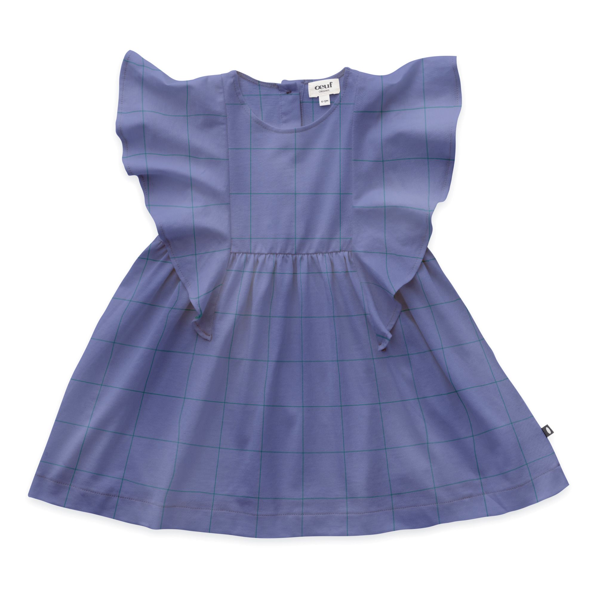 Oeuf NYC - Robe Volants Coton Pima Bio - Fille - Bleu