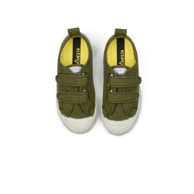 Sneakers con strappi vegane | Verde militare