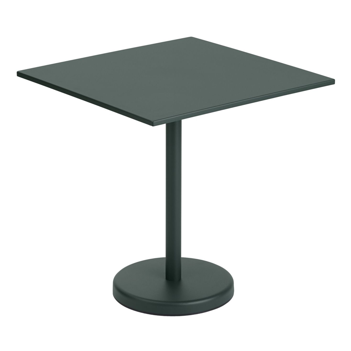 Muuto - Table outdoor carré Linear - Vert foncé