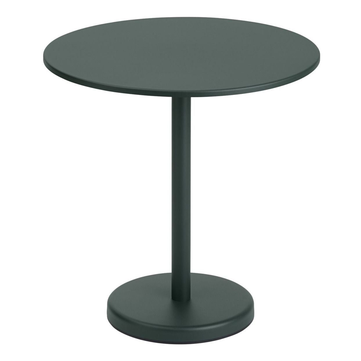 Muuto - Table outdoor ronde Linear - Vert foncé