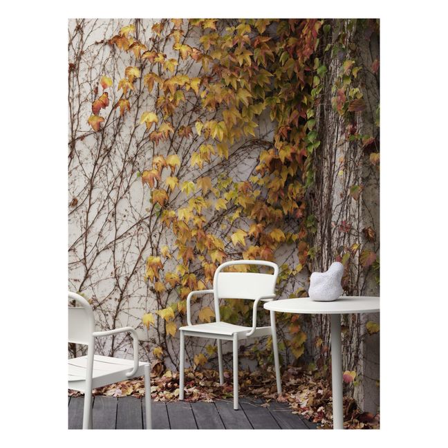 Chaise outdoor avec accoudoirs Steel Blanc