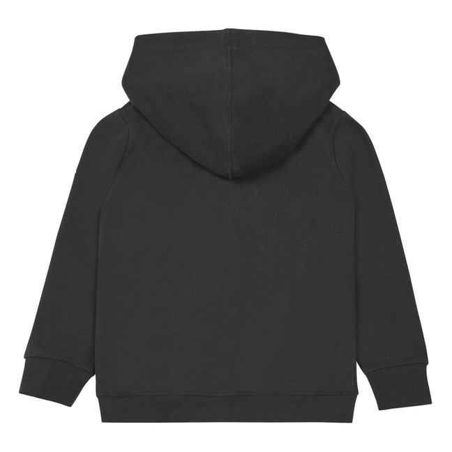 Cardigan Capuche Coton Bio | Noir