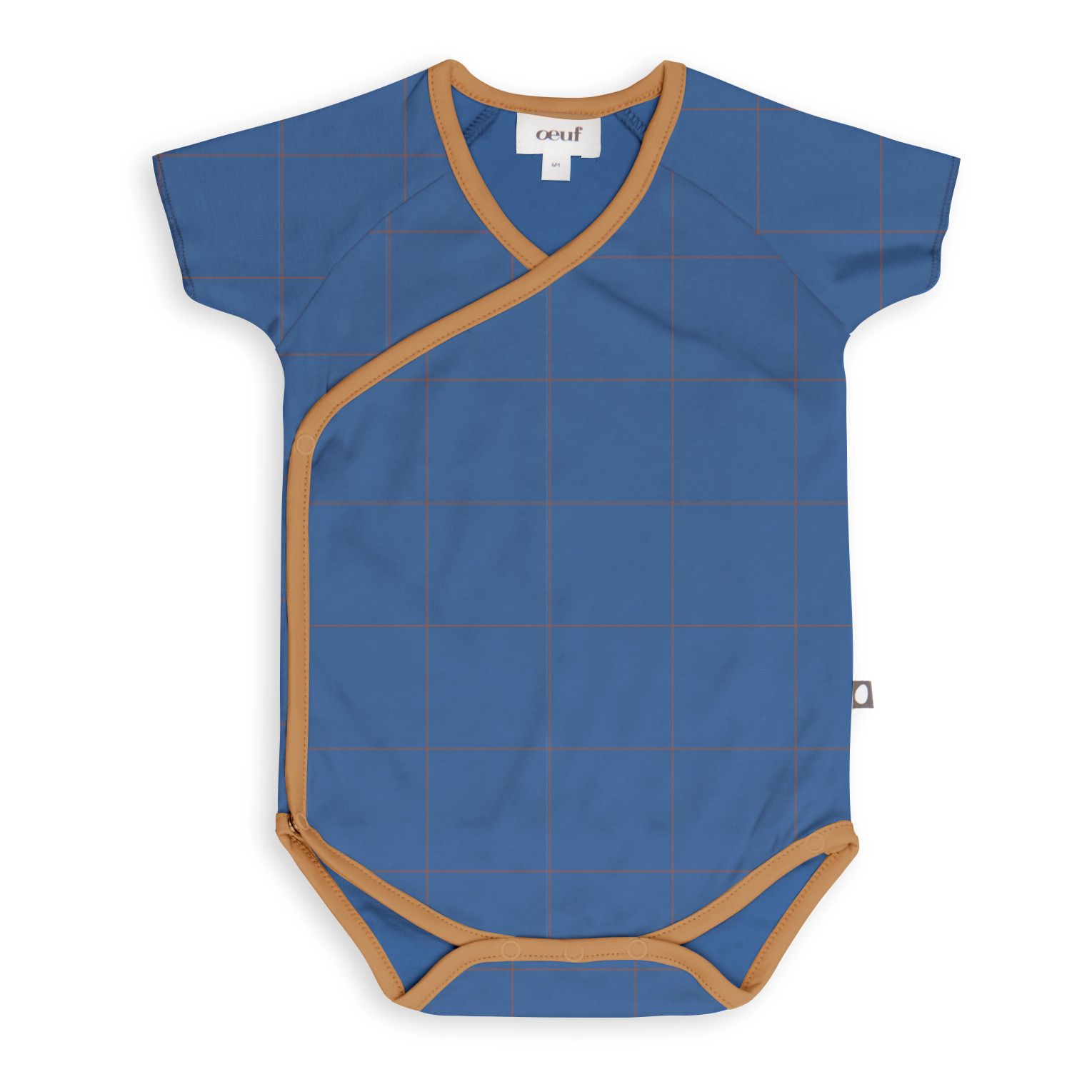 Oeuf NYC - Body Croisé Coton Pima Bio - Fille - Bleu