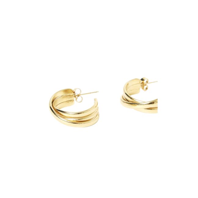 Small Upsilon Earrings | Gold