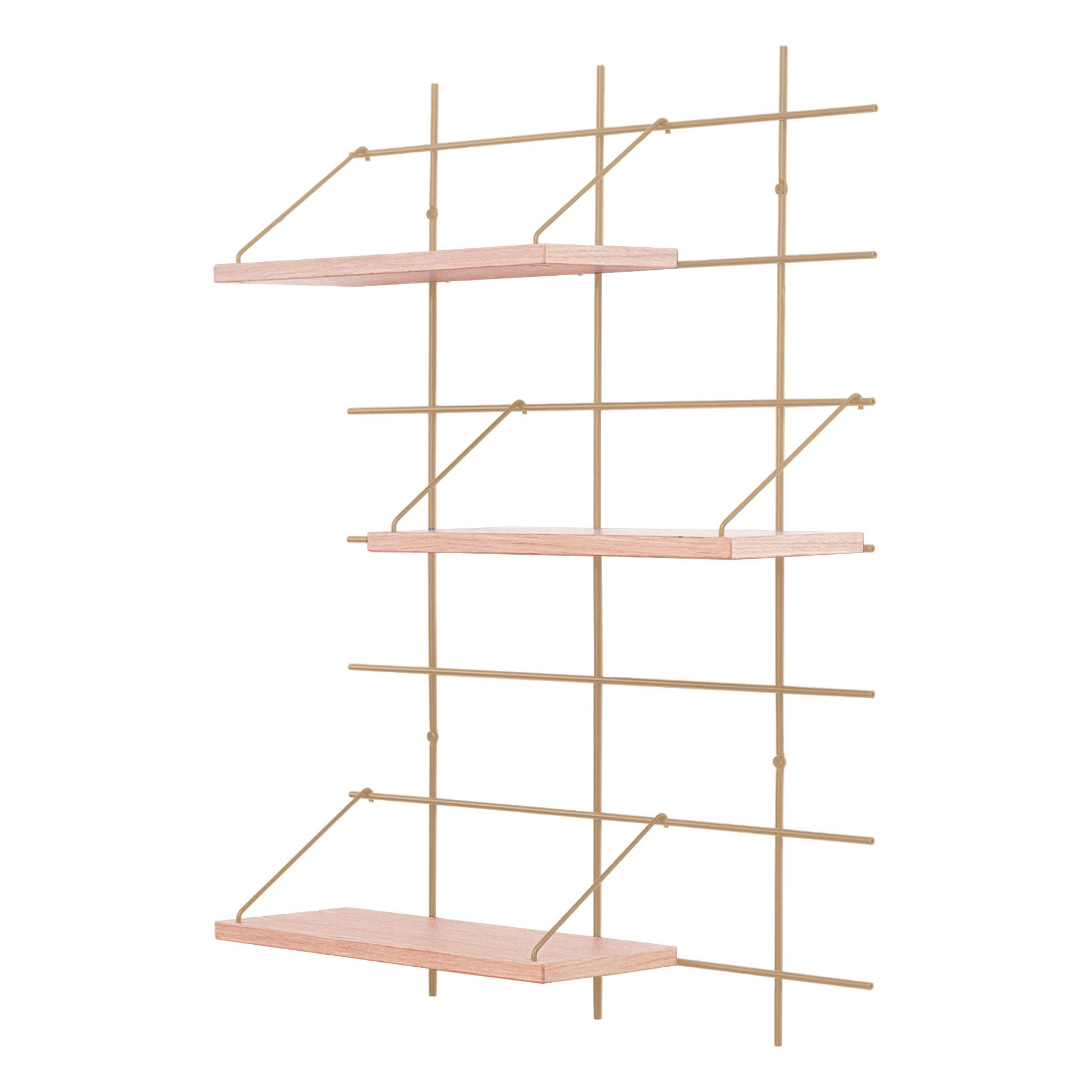 Gassien - Etagère 1 Léonie base laiton - Bouleau