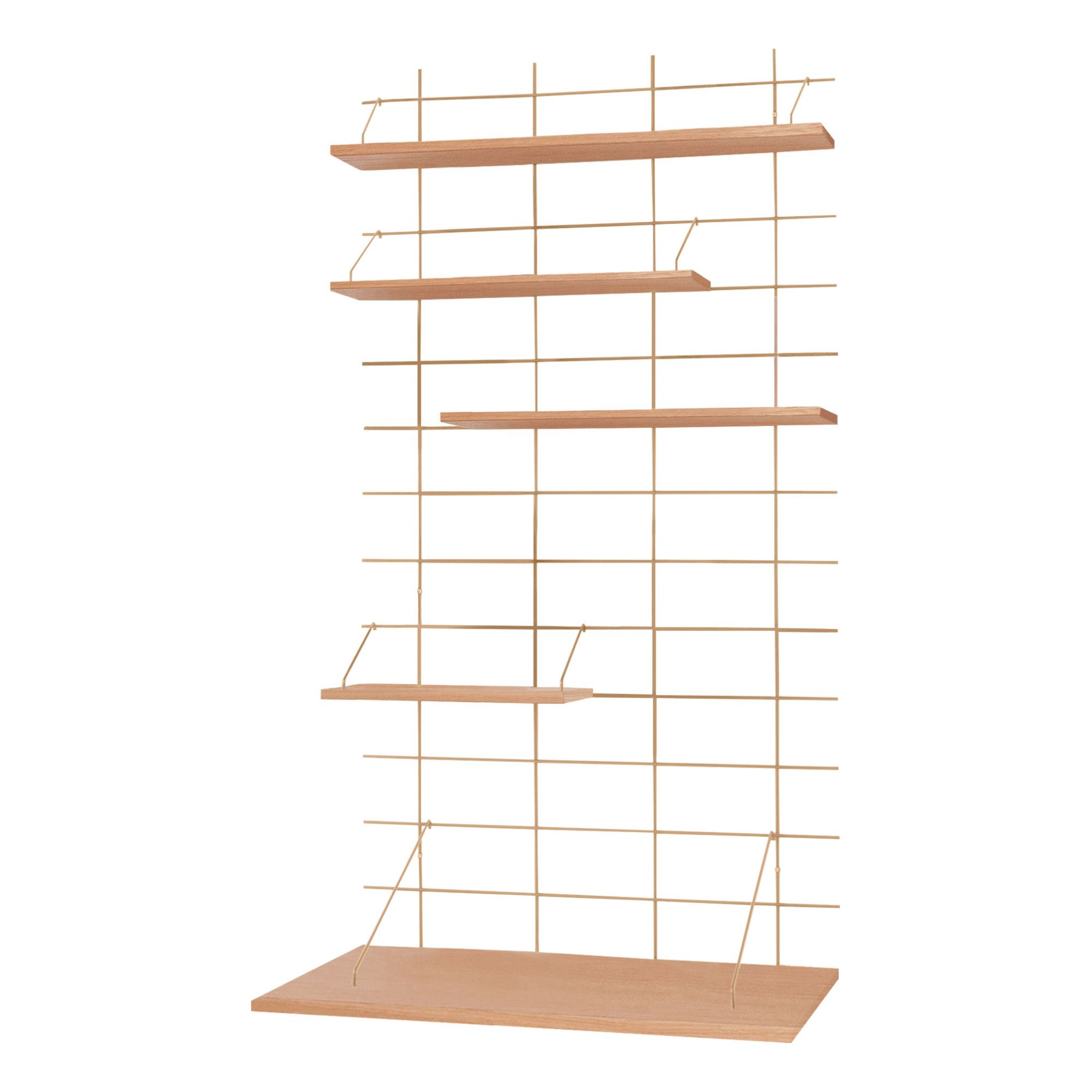 Gassien - Bureau 30 Lucile base laiton - Chêne