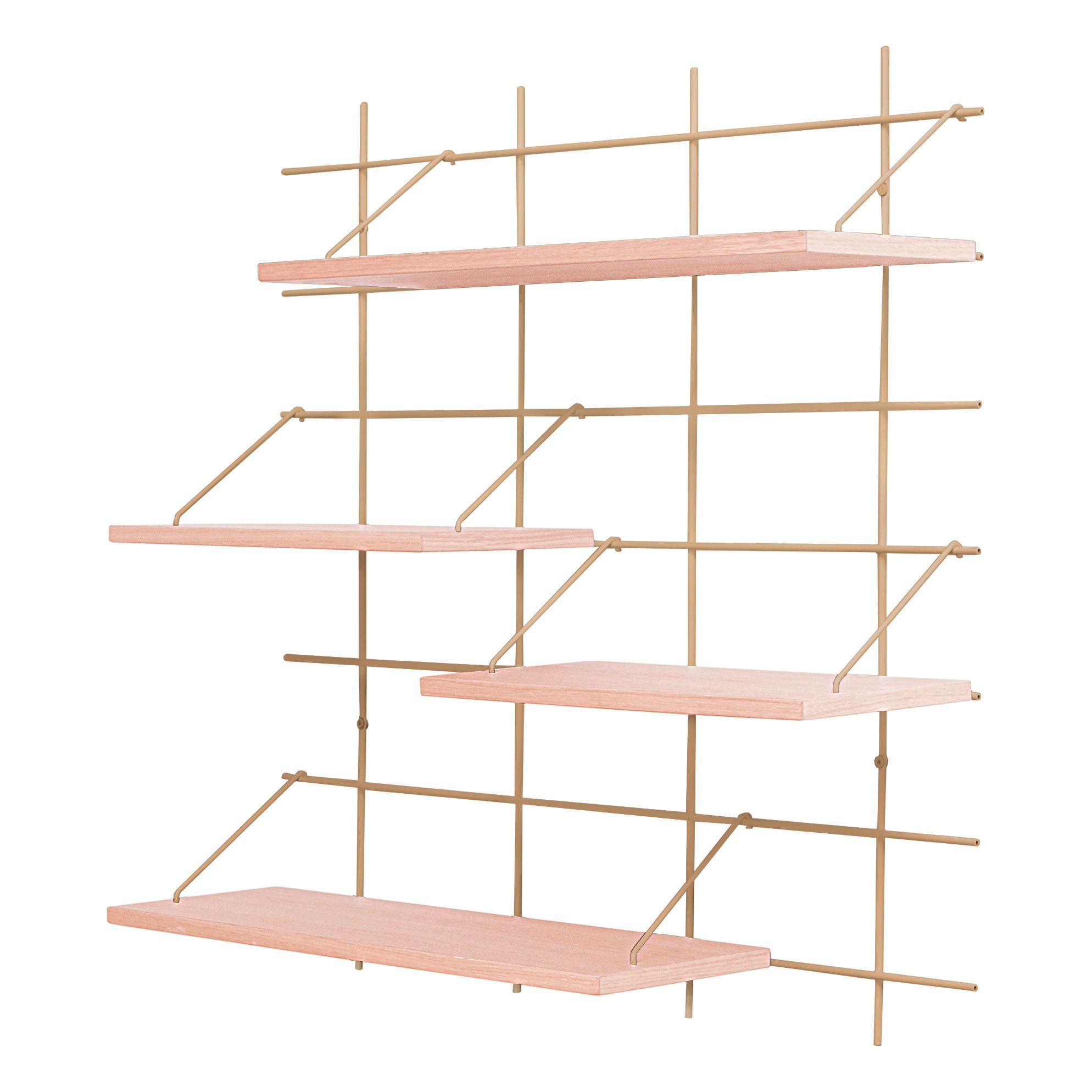 Gassien - Etagère Tagassy base laiton - Bouleau