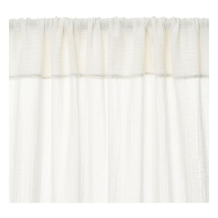 Organic Cotton Muslin Curtains 130x280 cm | Milk- Product image n°0