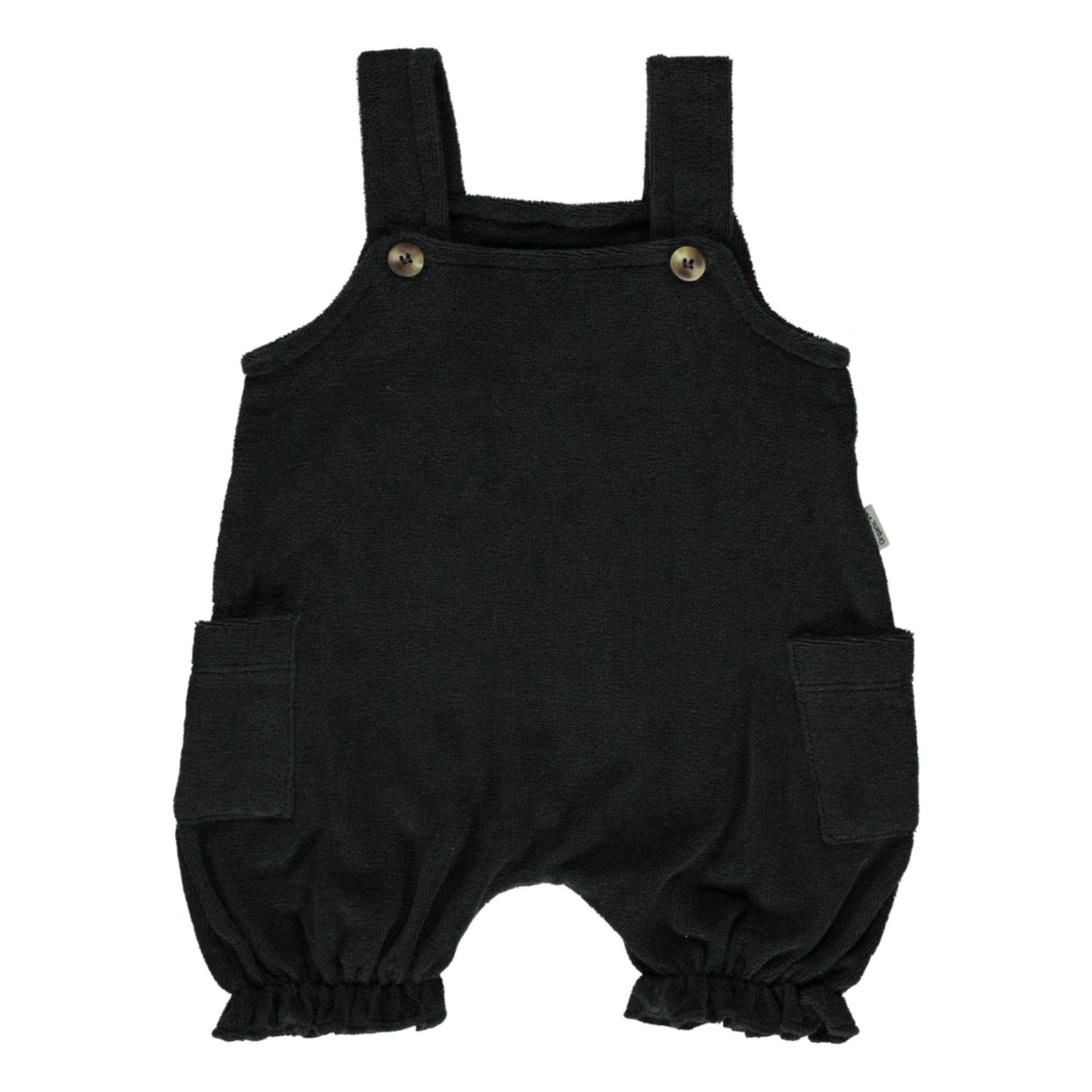 Poudre Organic - Combishort Eponge Coton Bio Cactus - Fille - Noir