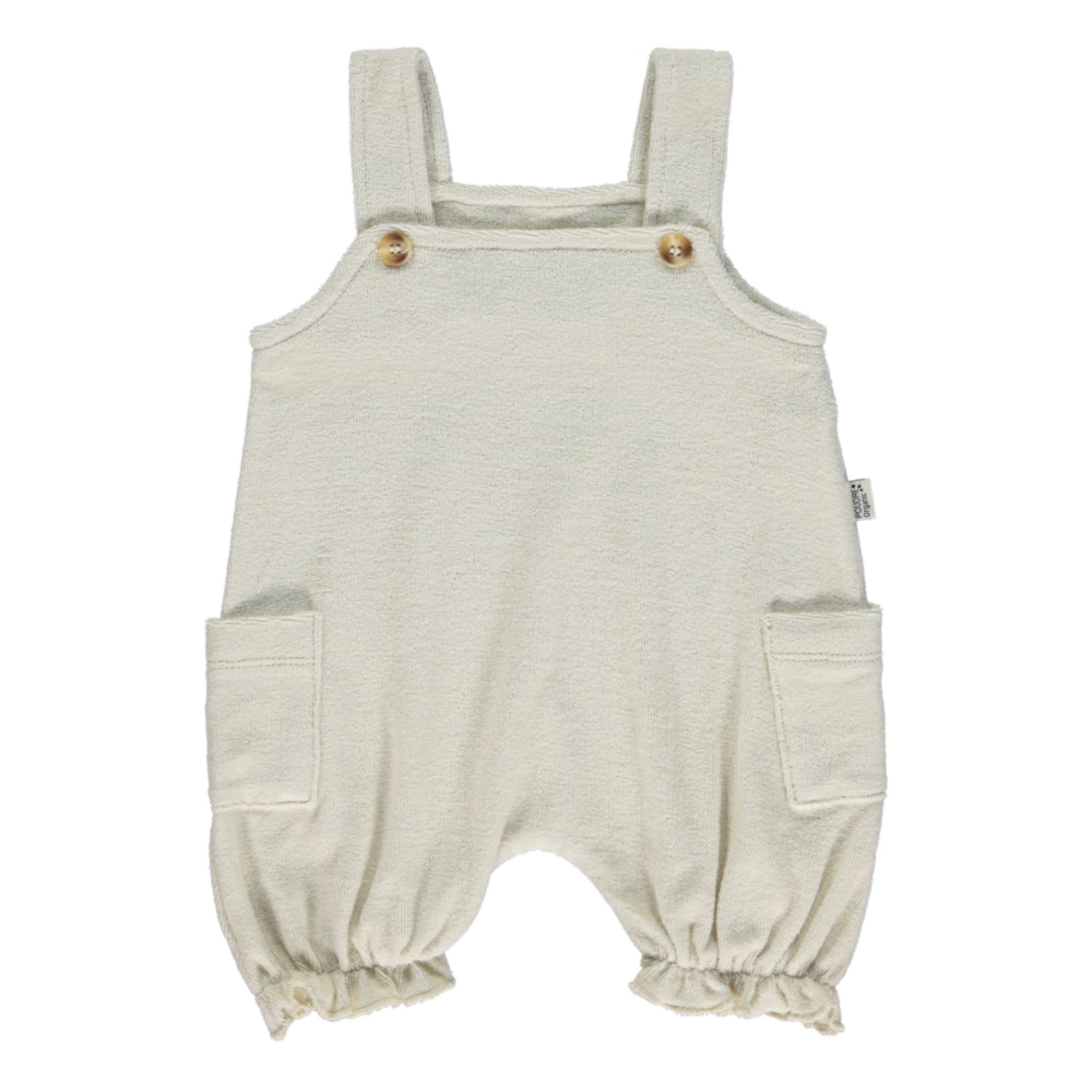 Poudre Organic - Combishort Eponge Coton Bio Cactus - Fille - Blanc cassé