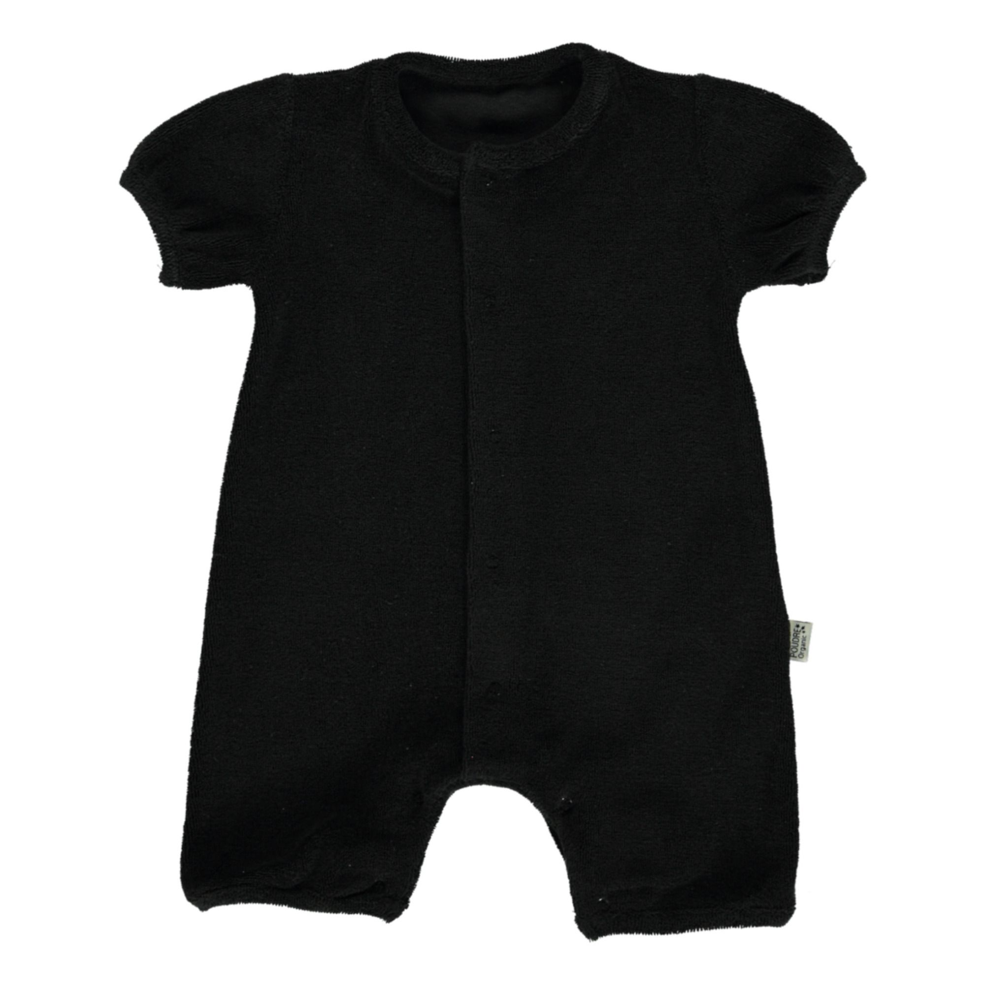 Poudre Organic - Combishort Eponge Coton Bio Fenouil - Fille - Noir