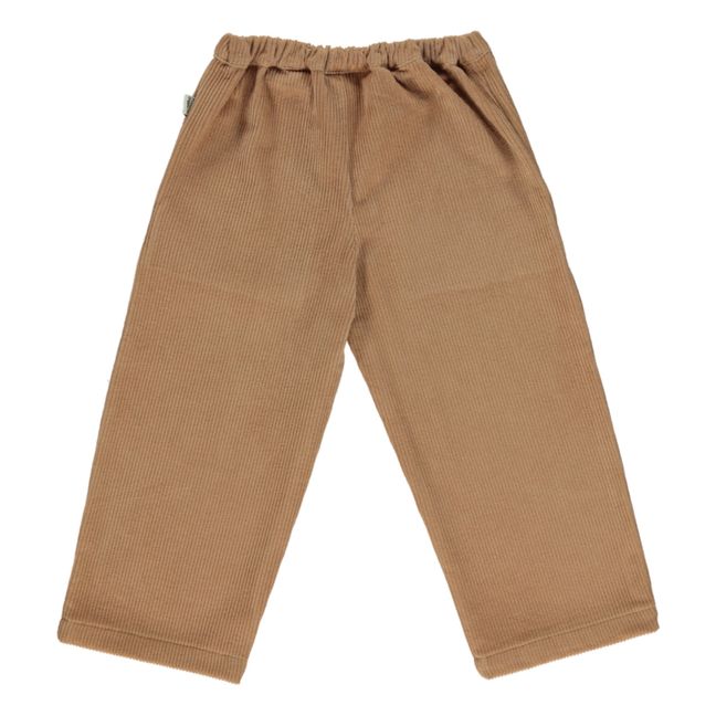 Pantalón Velours de canalé algodón orgánico Pomelos | Marrón