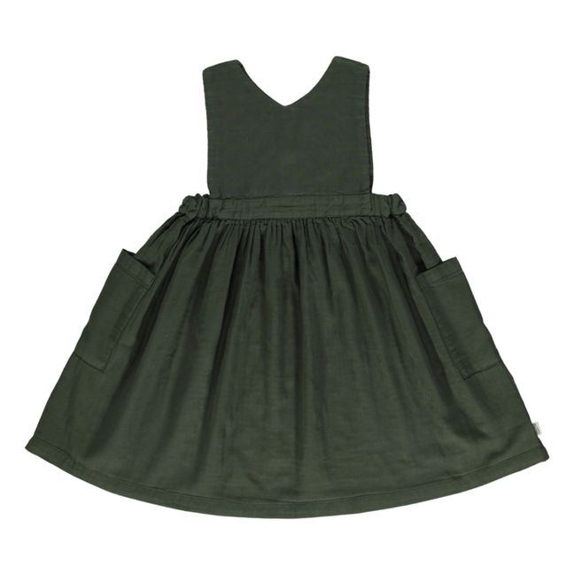 Kleid Bio-Baumwolle Mangue | Dunkelgrün