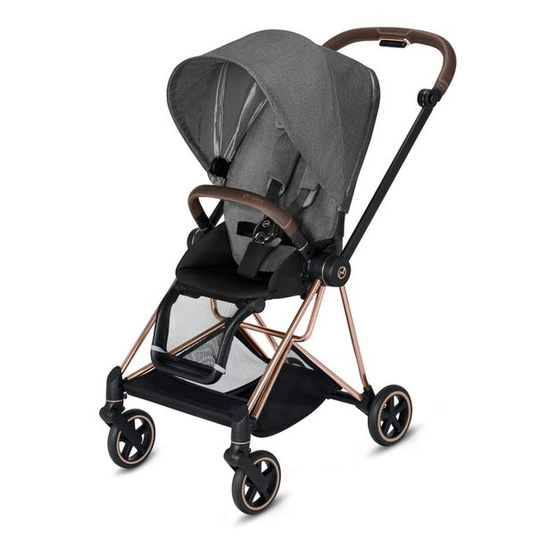 Poussette Complete 2eme Age Mios Chassis Rose Gold Gris Clair