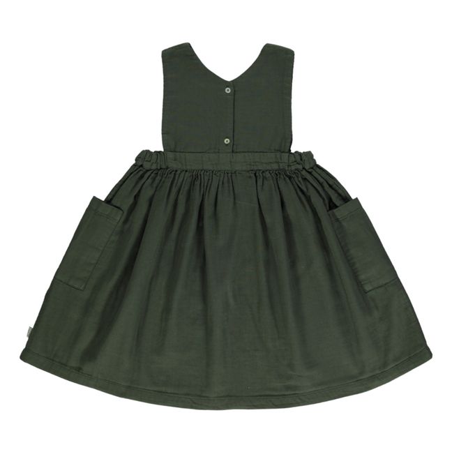 Kleid Bio-Baumwolle Mangue | Dunkelgrün
