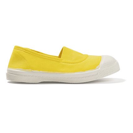 Elastic Vegan Tennis Shoes  Yellow