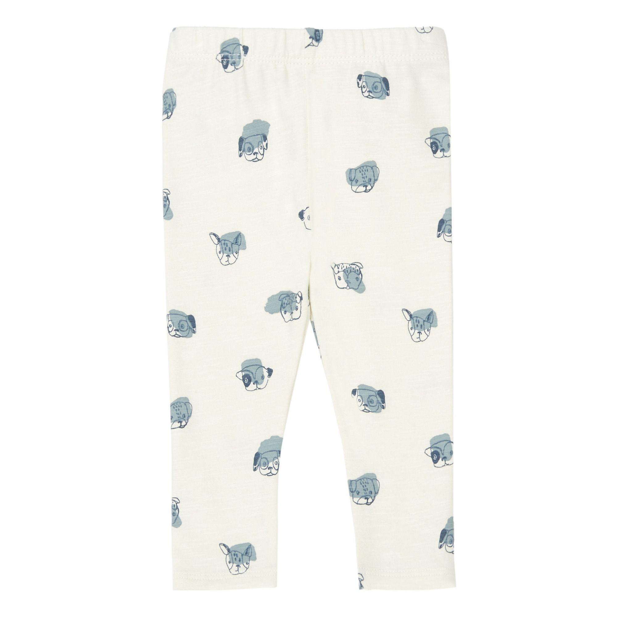 Soft Gallery - Legging Paula Motifs Chiens Coton Bio - Fille - Blanc