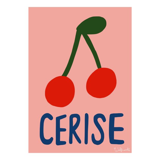 Cerise Poster Wolfnoodle Design Infantil