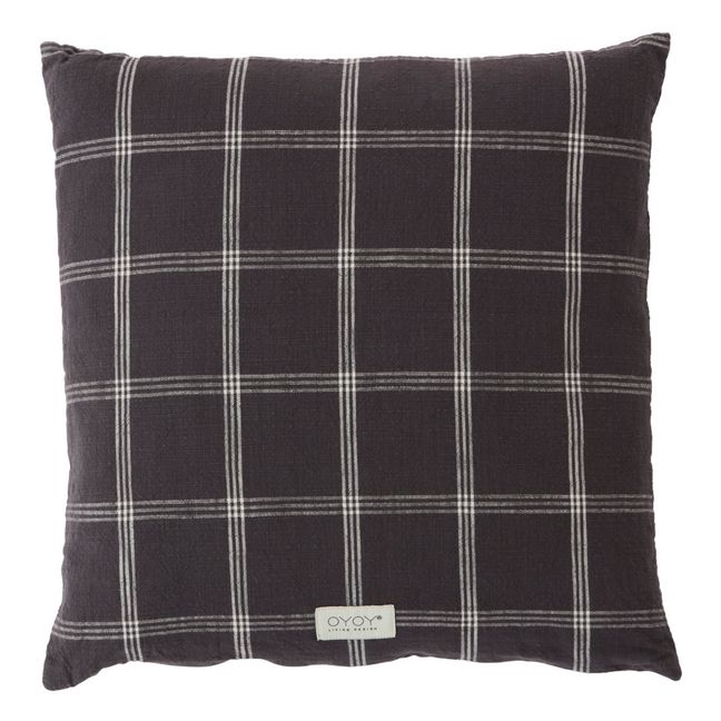 Cojín Kyoto de algodón orgánico | Gris Antracita