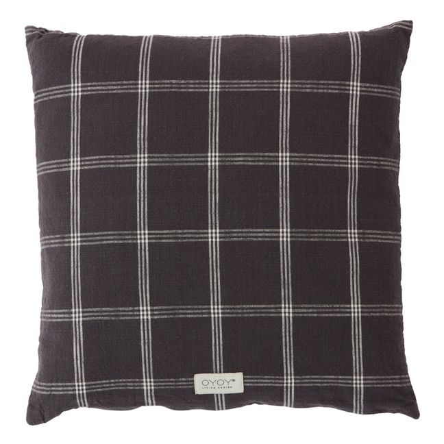 Kyoto Organic Cotton Cushion Charcoal grey