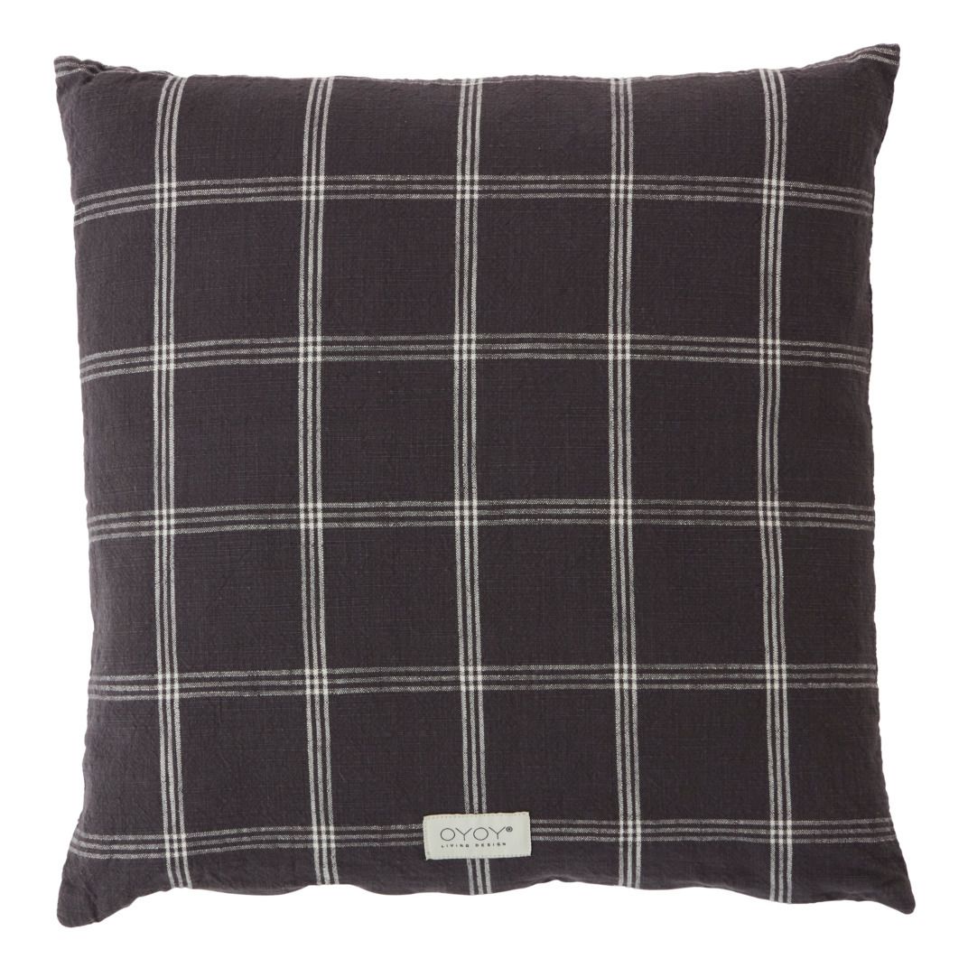 Oyoy - Coussin Kyoto en coton organique - Gris anthracite