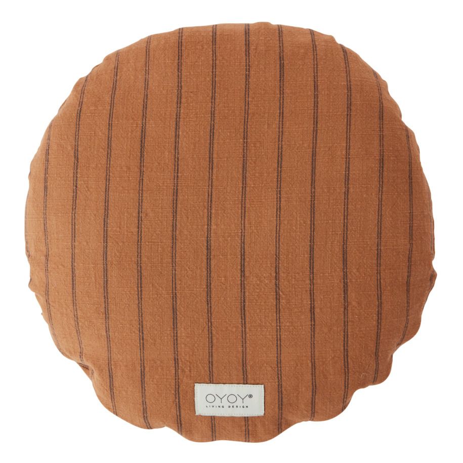 Oyoy - Coussin rond Kyoto en coton organique - Caramel