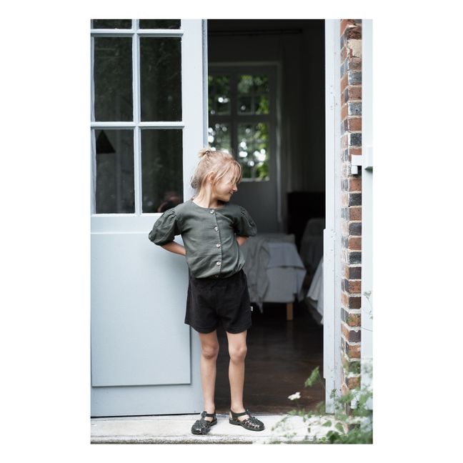 Bluse Bio-Baumwolle Birne | Dunkelgrün