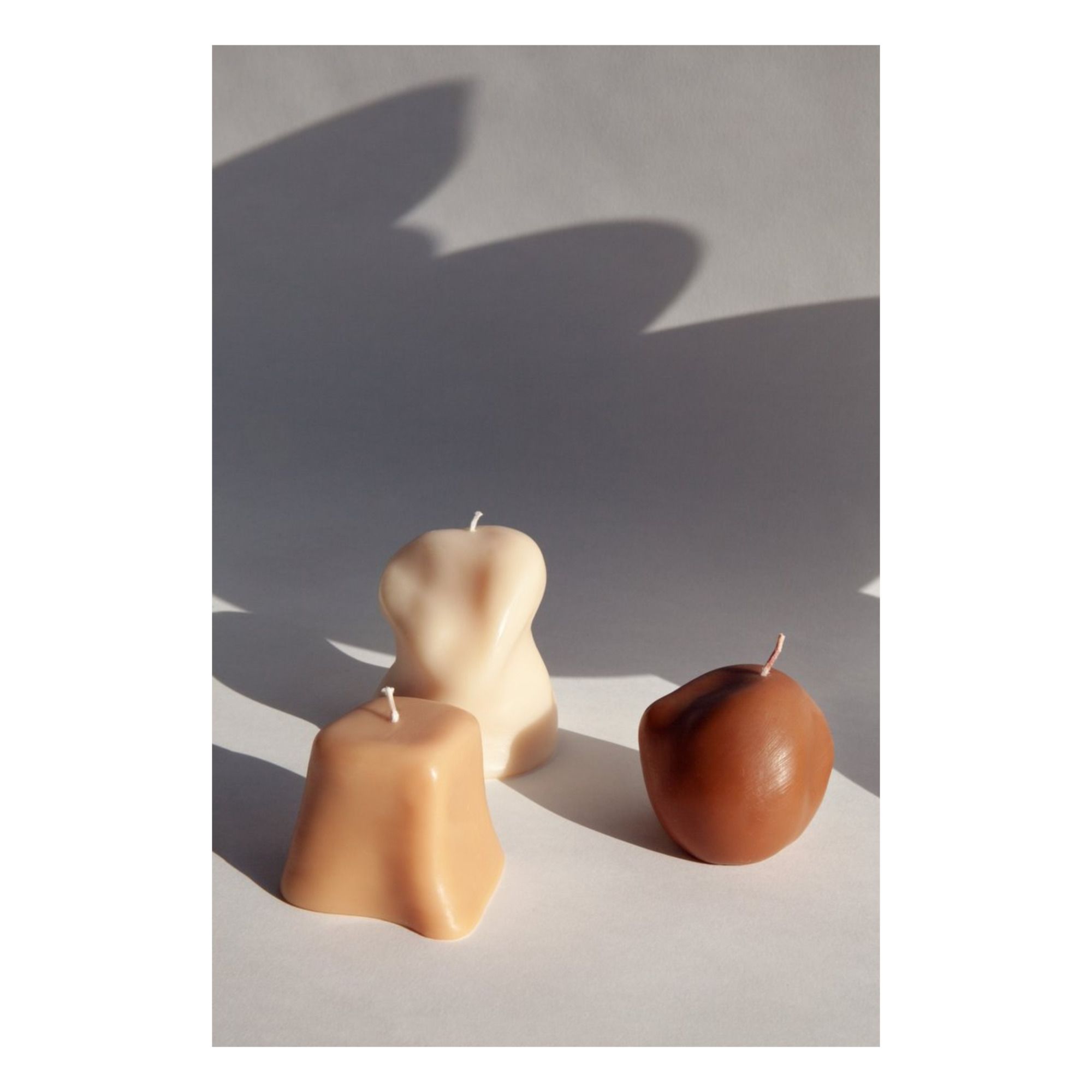 ann vincent - Bougies Sole - Set de 3 - Multicolore