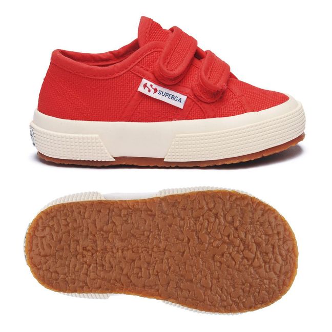 Zapatillas Velcros algodón Bajas Rojo