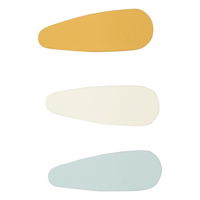 Lot de 3 Barrettes Snap Matte Clip | Bleu