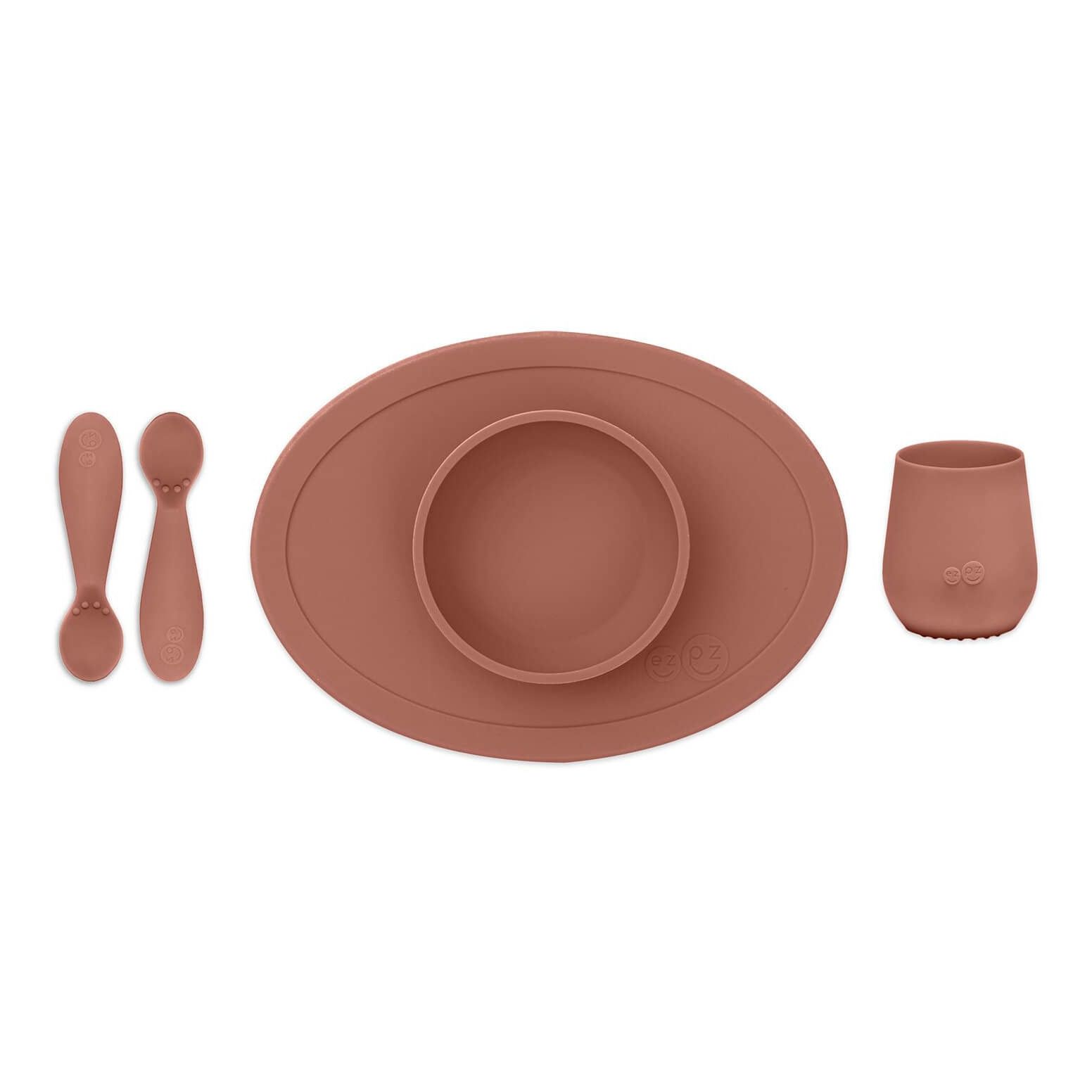 EZPZ - Set repas en silicone - Terracotta