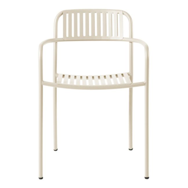 Patio Stainless Steel Outdoor Chair  Ivory