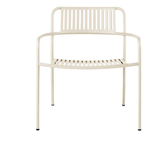 Patio Stainless Steel Outdoor Lounge Chair  Ivory