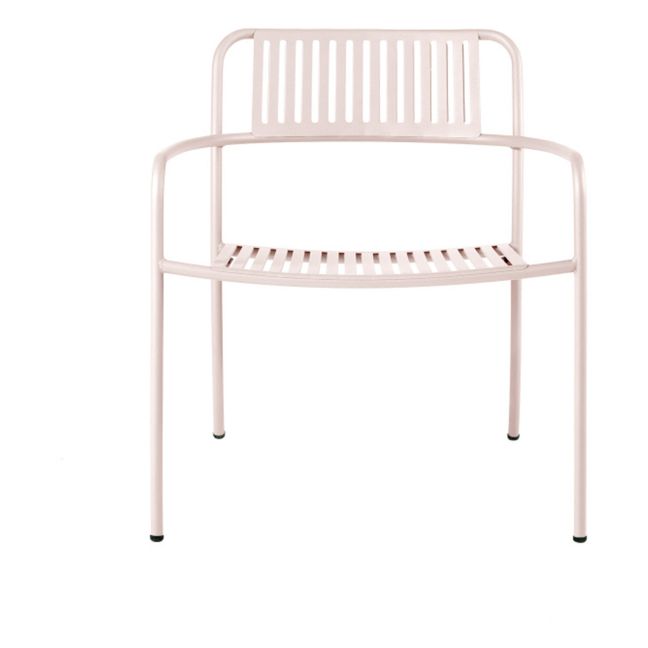 Patio Stainless Steel Outdoor Lounge Chair  | Powder pink