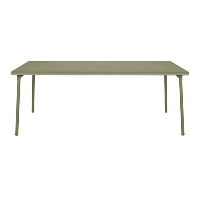 Table outdoor Patio en inox - 200x100 cm Olive
