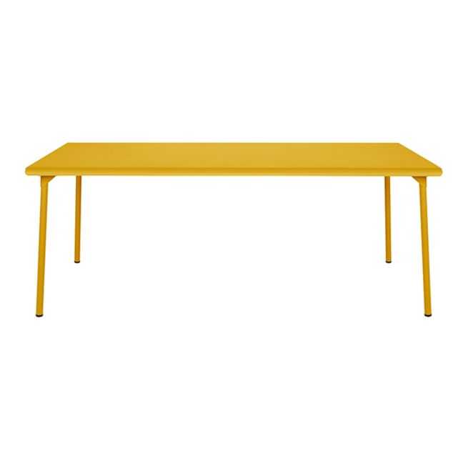 Table outdoor Patio en inox - 240x100 cm Jaune moutarde