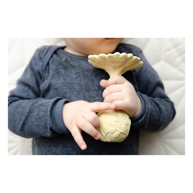 Daisy Teething Rattle | Pale yellow