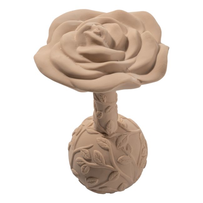 Rose Teething Rattle | Beige