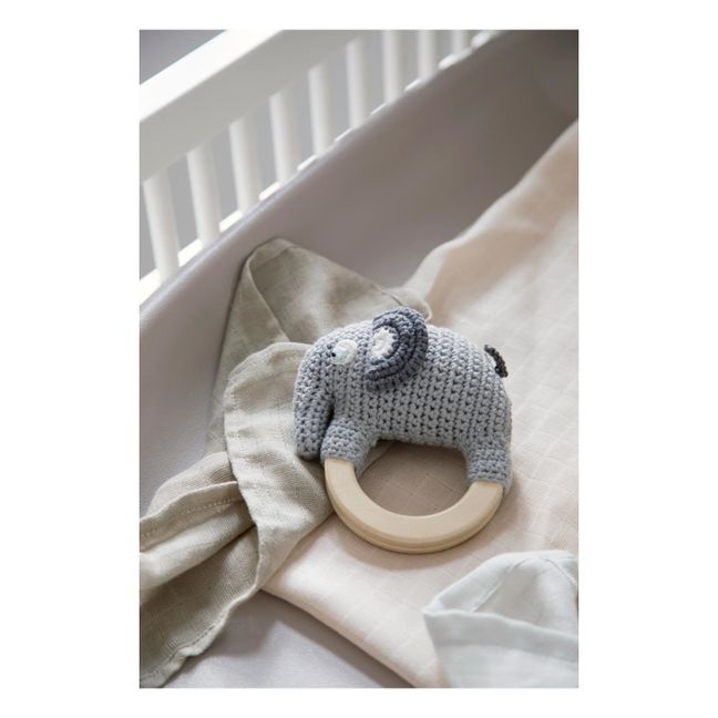 Rassel Elefant Fanto aus Bio-Baumwolle | Grau