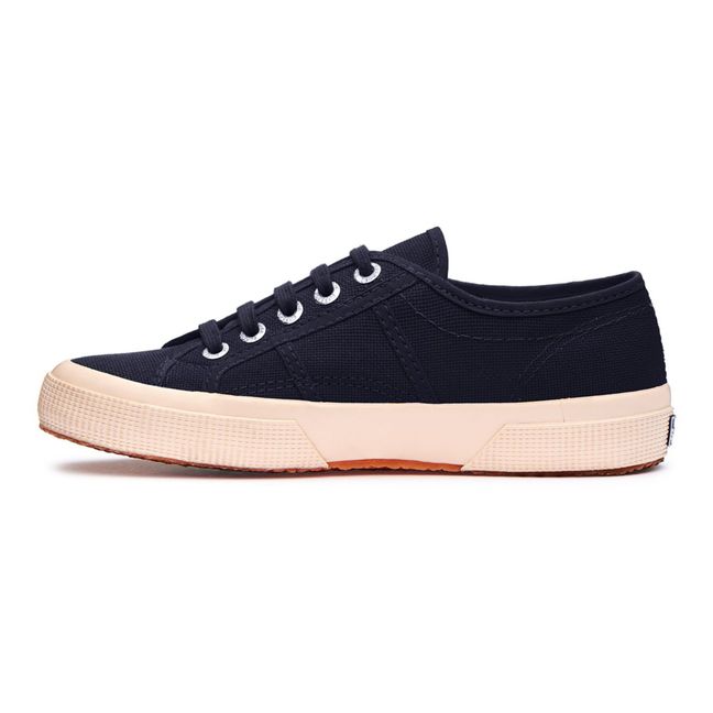 Cotton Laced Sneakers | Navy blue