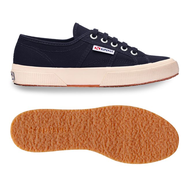 Cotton Laced Sneakers | Navy blue