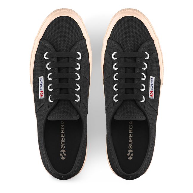 Cotton Laced Sneakers | Black