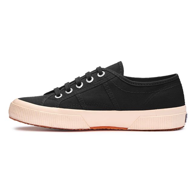 Cotton Laced Sneakers | Black